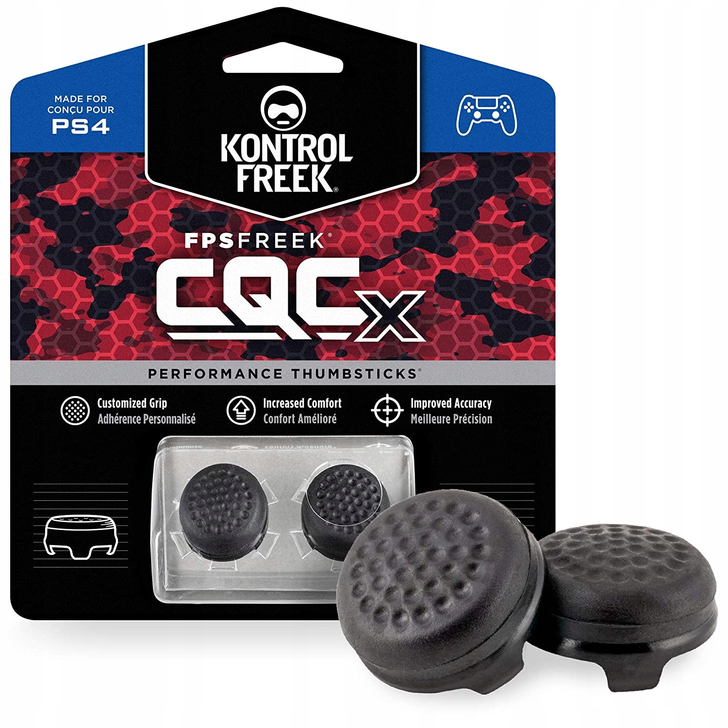 Nakładki gumki gripy KontrolFreek Fps Cqcx na analogi pada PS4 PS5 Czarne