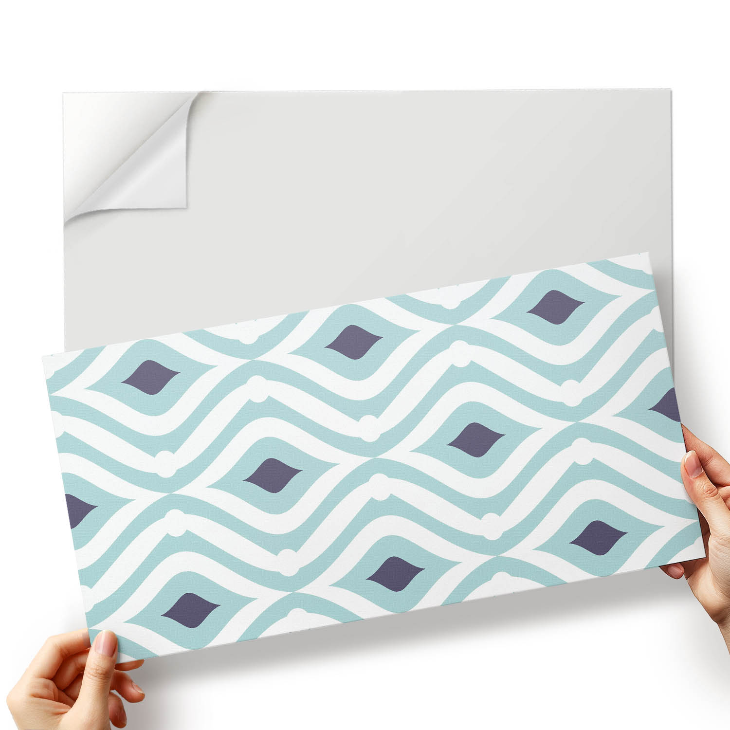 Balíček vinylových dlaždic Snadná montáž Vzor vln a kosočtverců 10x40x20 cm