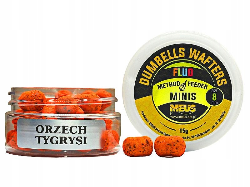 Meus Minis Dumbells Wafters Fluo 8mm Orzech tygrysi