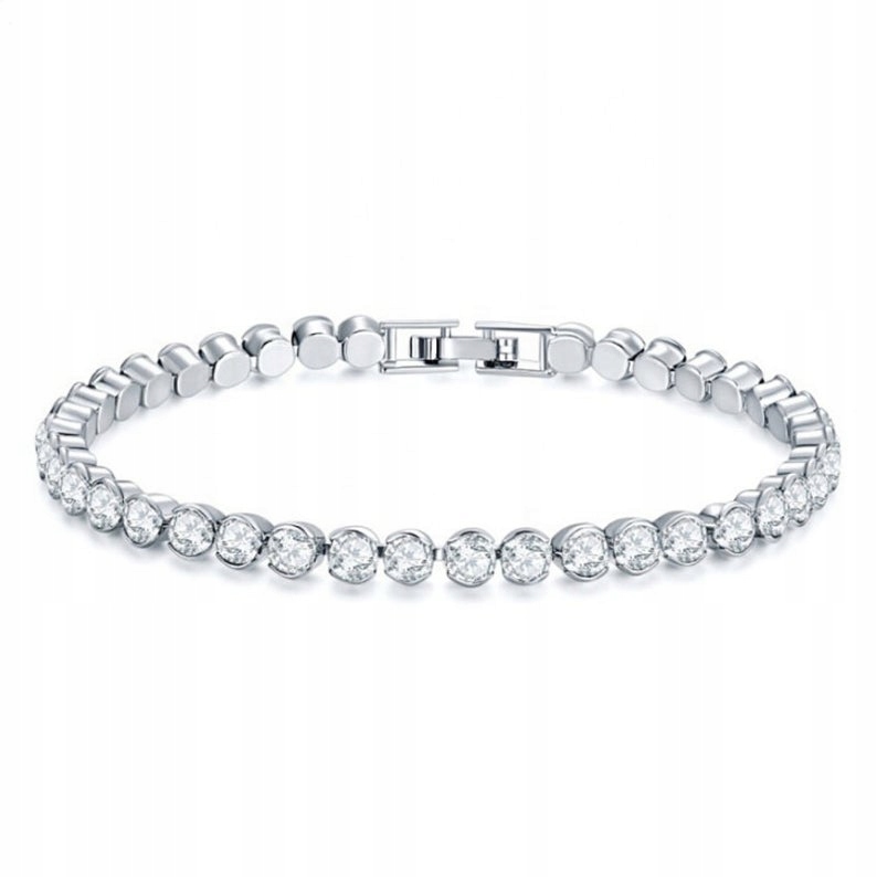 

Bransoletka Z Cyrkoniami Tennis Deluxe Srebrna