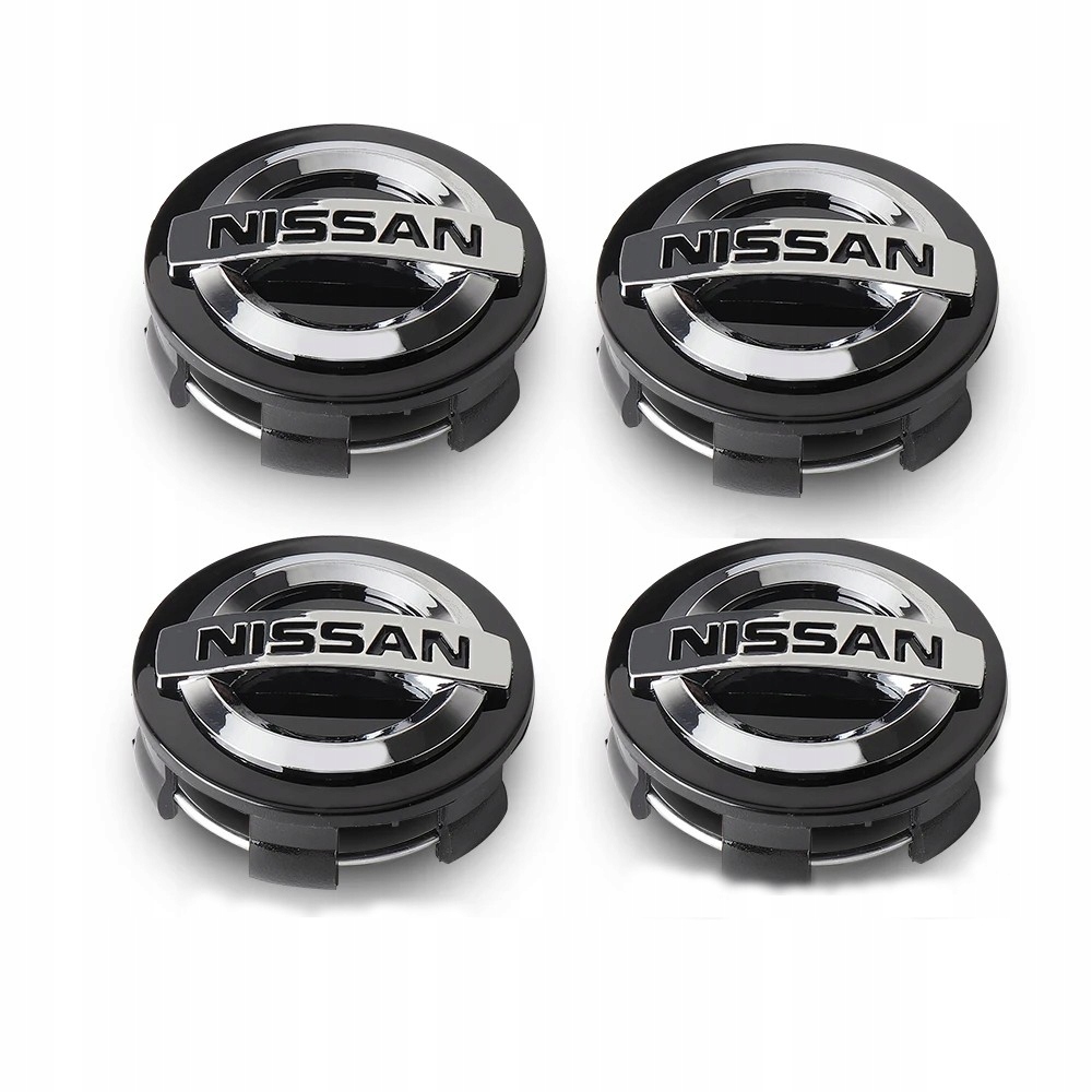 Dekielek Dekielki Dekle Zaślepki Kapsle Do Alufelg Nissan 60MM Czarne Nowe