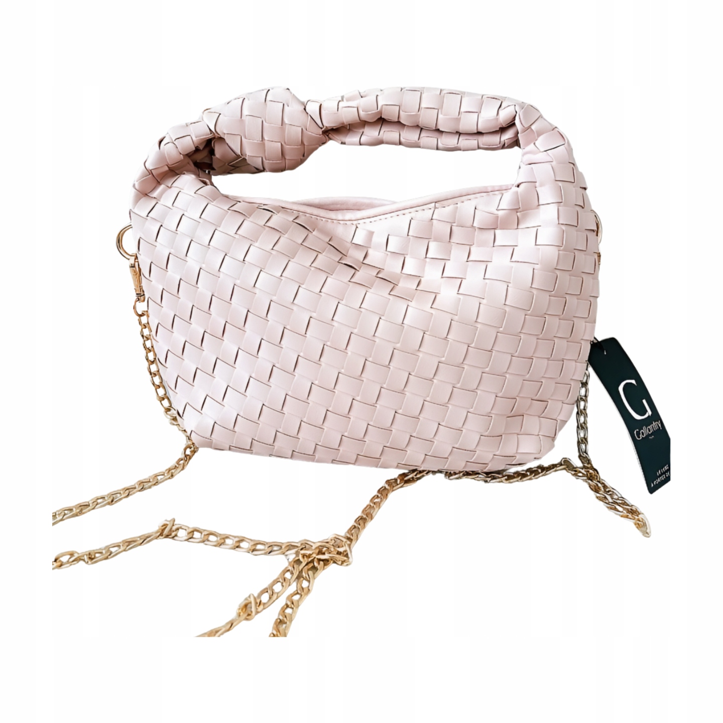 Gallantry mini shopperka růžová kabelka s pleteninou