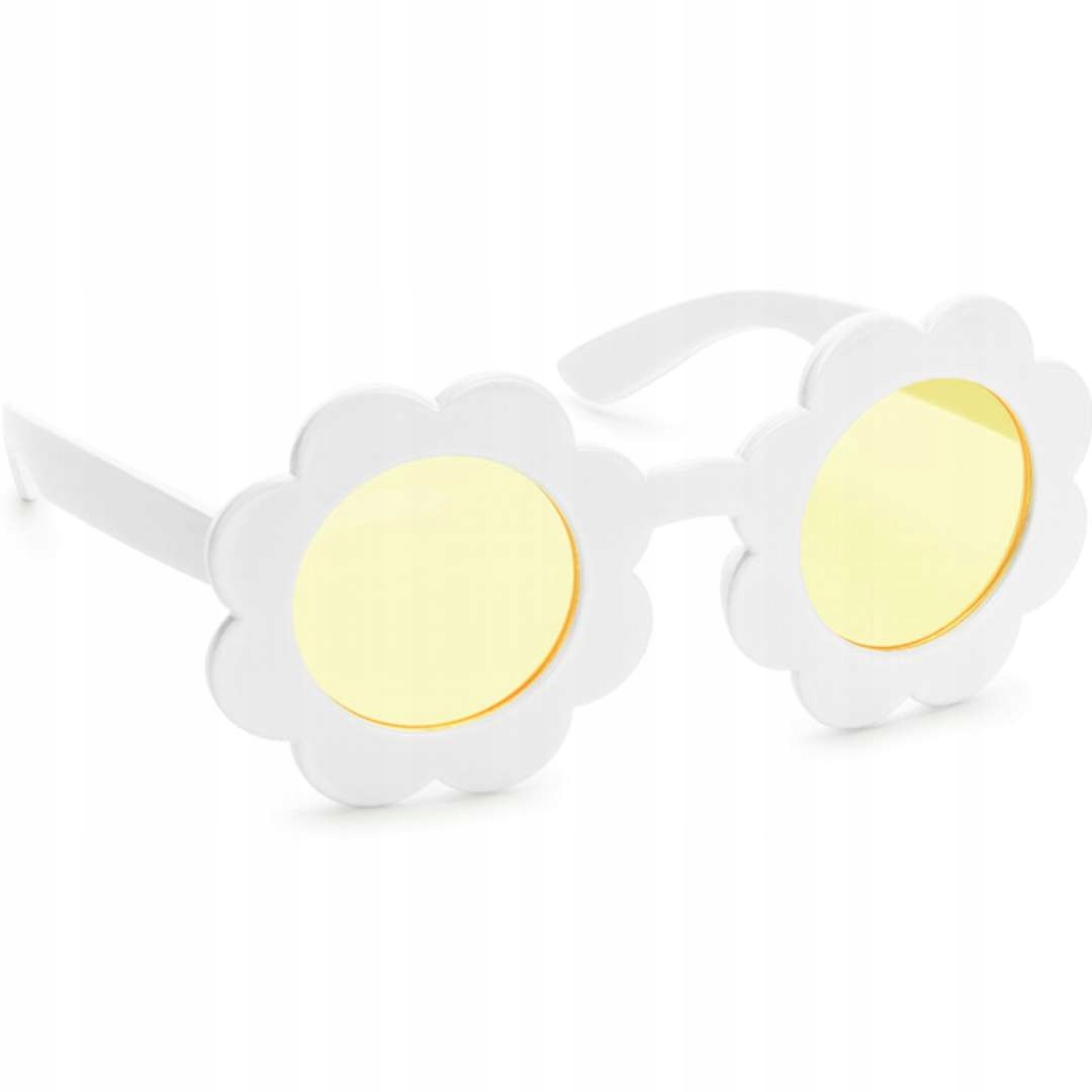 

Okulary party Stokrotka białe Na Wiosnę