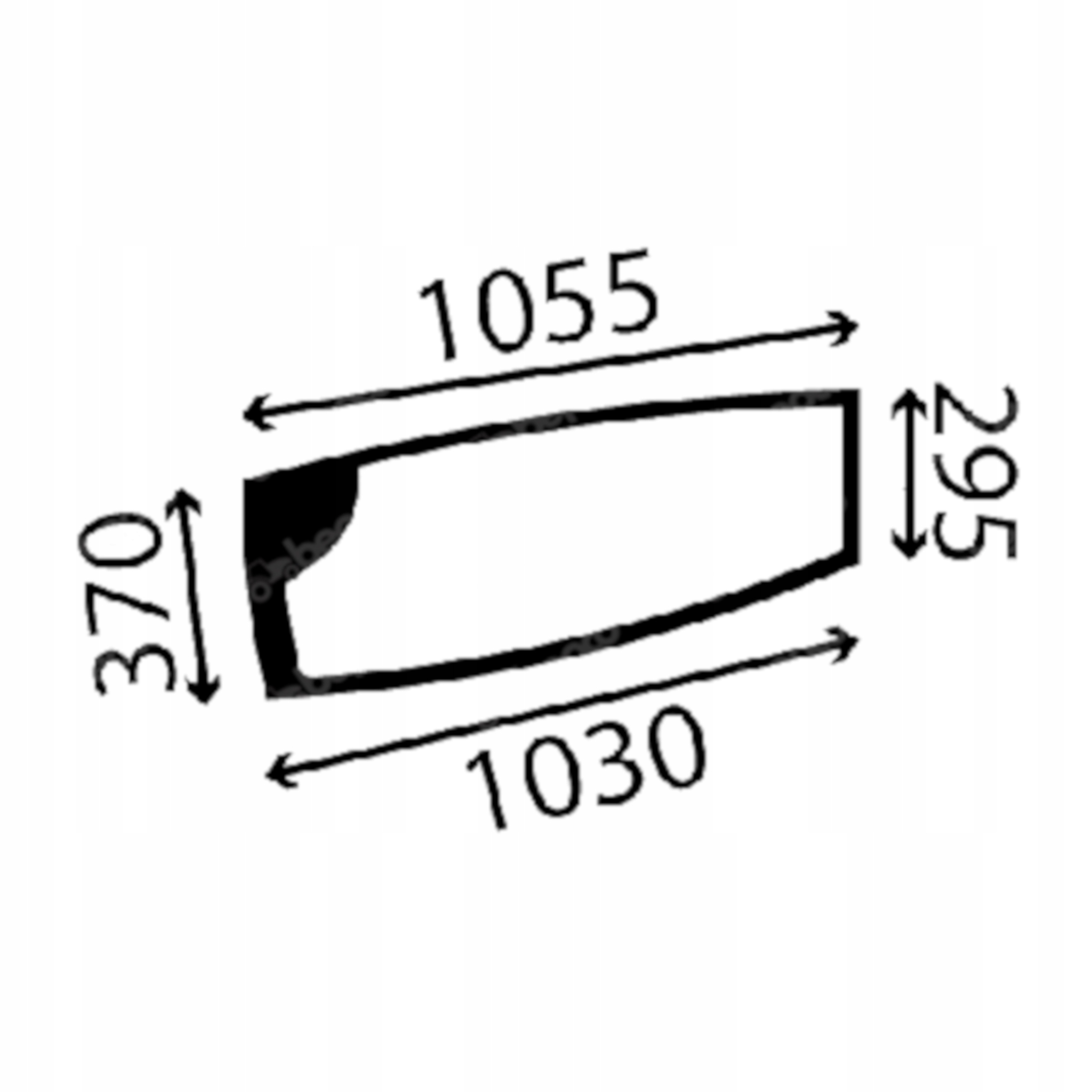 sklo Jcb dveře spodní levé JHN0175 (3597)
