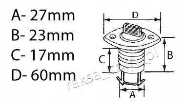 KOREK SPUSTOWY CZARNY 71020 Rodzaj korek/zawór