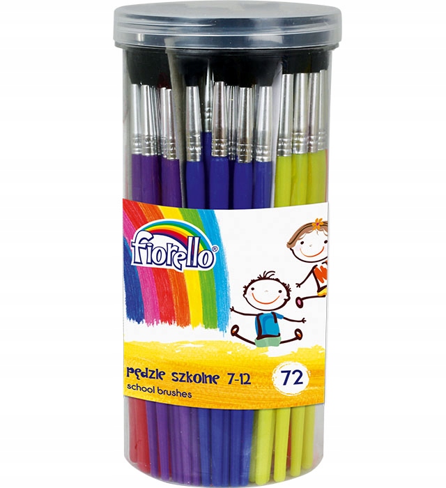 

Pędzle Fiorello Szkolne 7-12 72 sztuki
