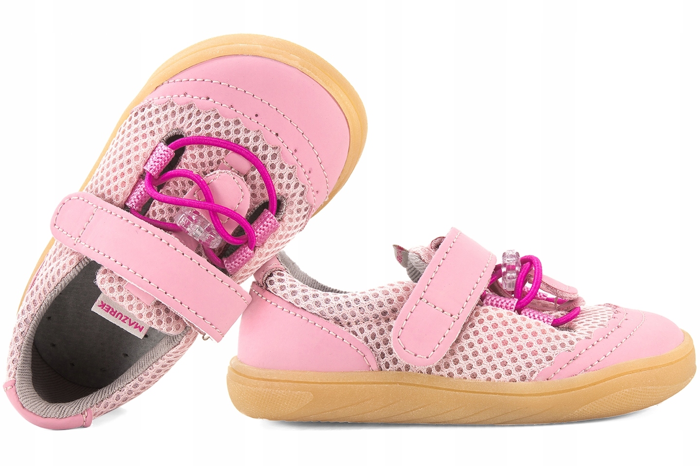 Mazurek Slipper Barefoot Półbuty Dziewczęce Kapcie różowe
