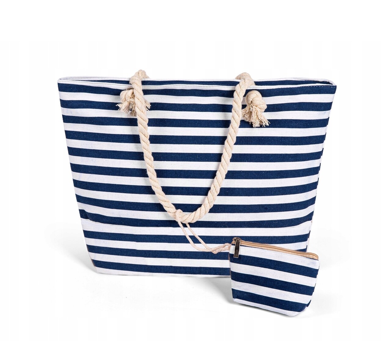 Torba Plażowa Duża Zapinana Na Zamek Torebka Shopper Na Piknik Miejska Marka inna