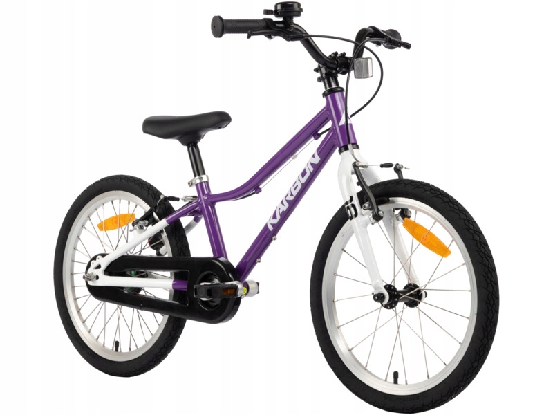Rower dziecięcy Karbon Superlight Automatic 18 cali dla chłopca Fioletowy