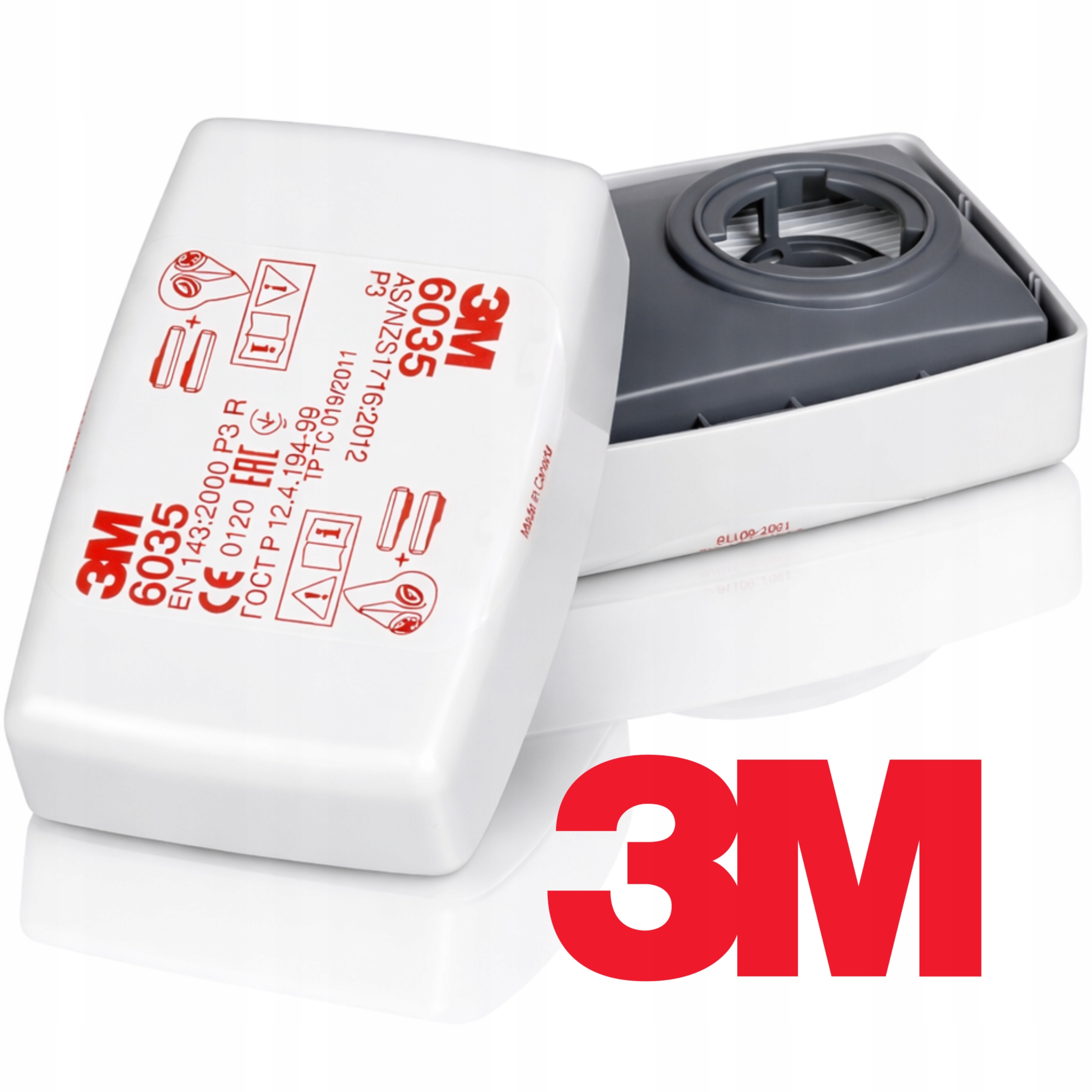 3м фильтр P3 R 6035 / комплект 2 шт. / Для полумаски 6000 6500QL 7500