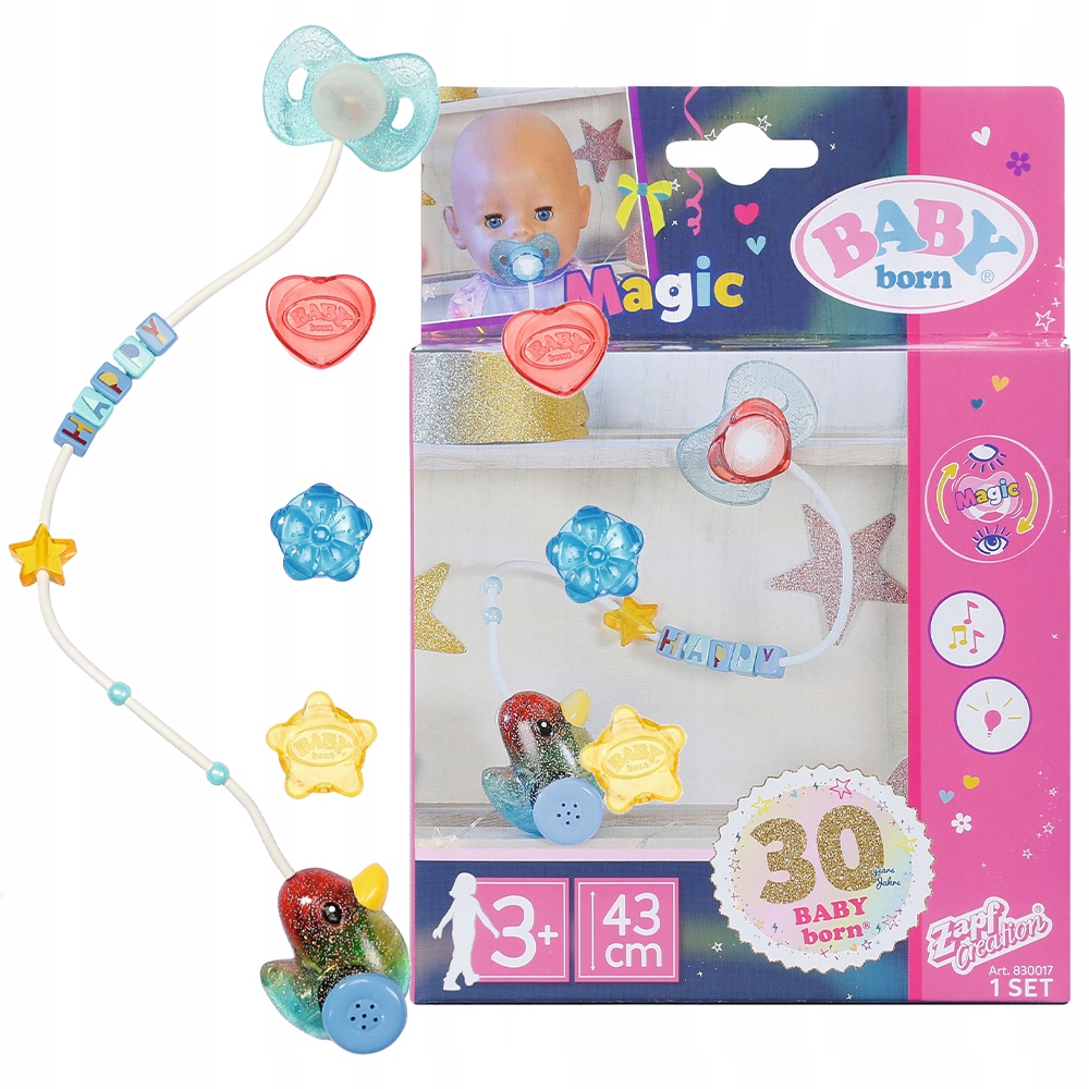 

Baby Born Interaktywny magiczny smoczek Św Dźwięk