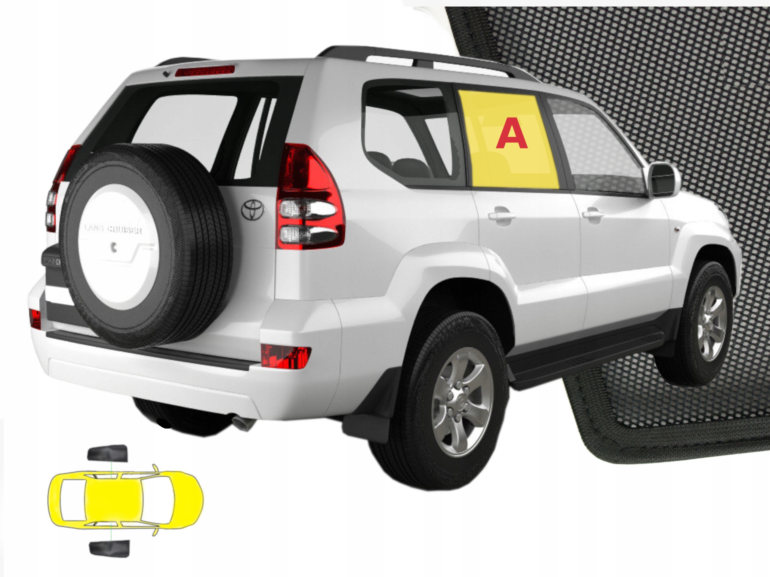 Záclony na sklo sluneční clony do auta Land Cruiser