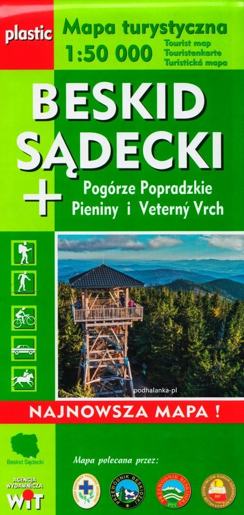 

Beskid Sądecki mapa laminowana