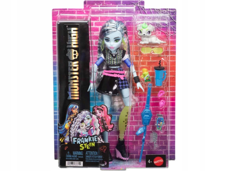 Lalka Monster High Frankie Stein Stylowa 26 CM Zwierzątko Pies Cotoś Akc.