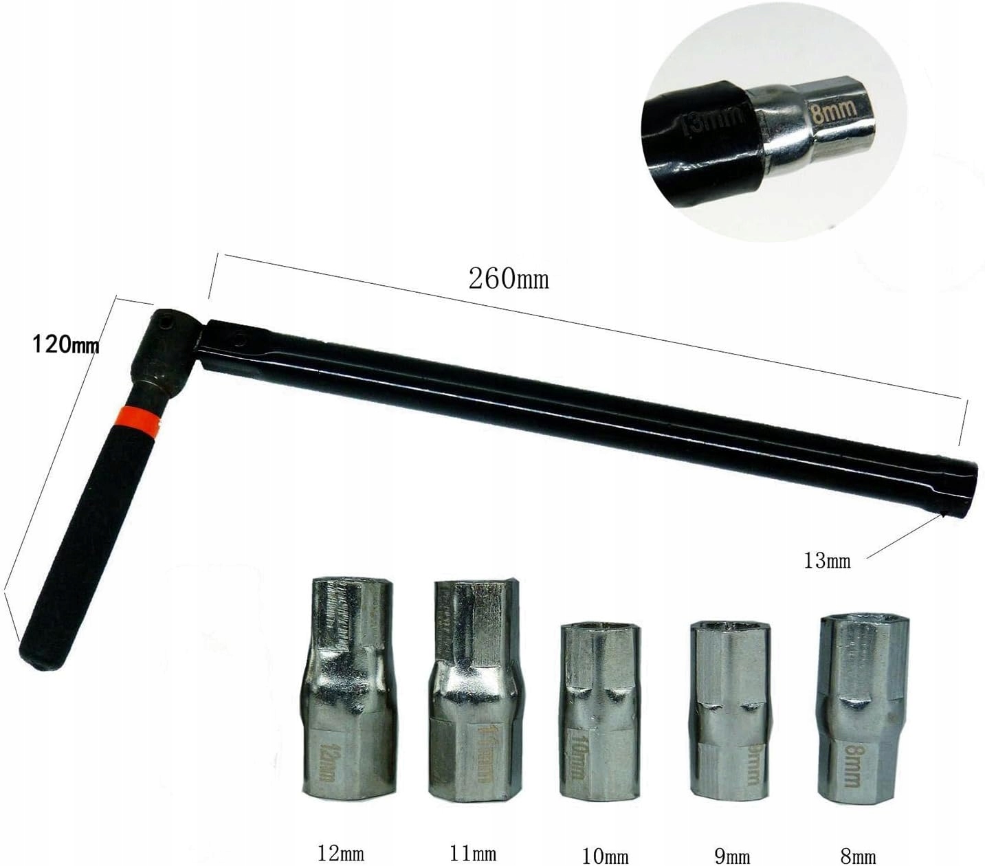 KLUCZ DO MONTAŻU OKUĆ 6 NAsadek 8-13MM EAN (GTIN) 6977408200063