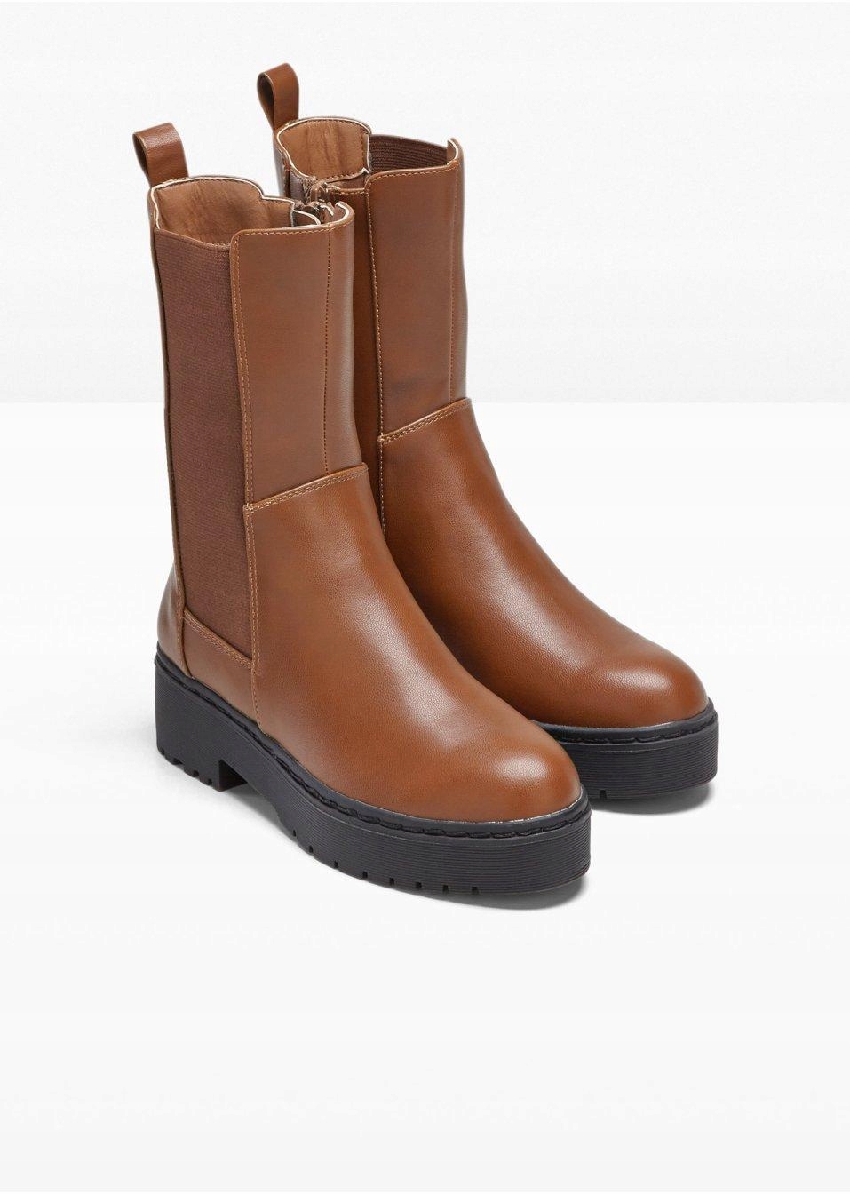 BOTKI BRĄZOWE 36 Wzór dominujący bez wzoru