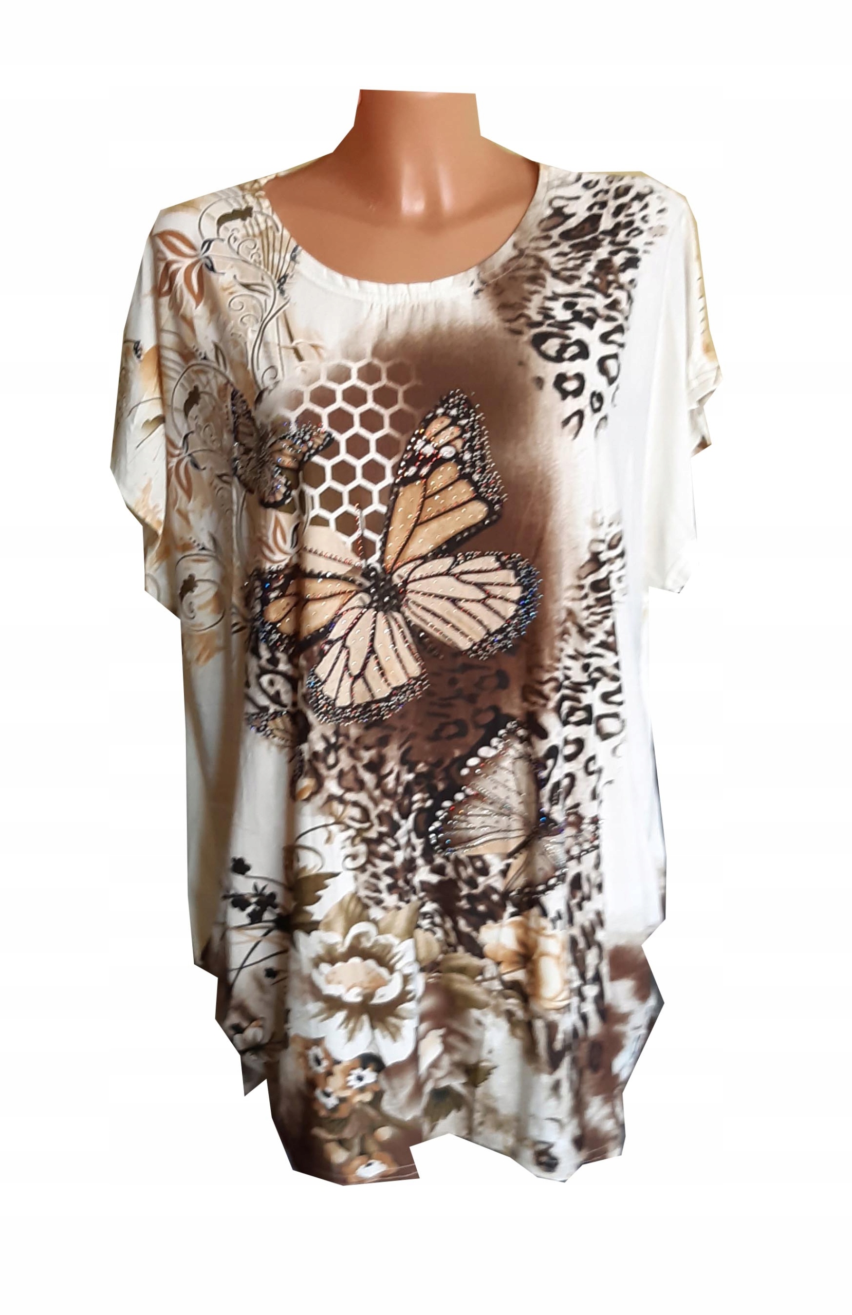 

Bluzka Tunika kobieca cyrkonie L/XL