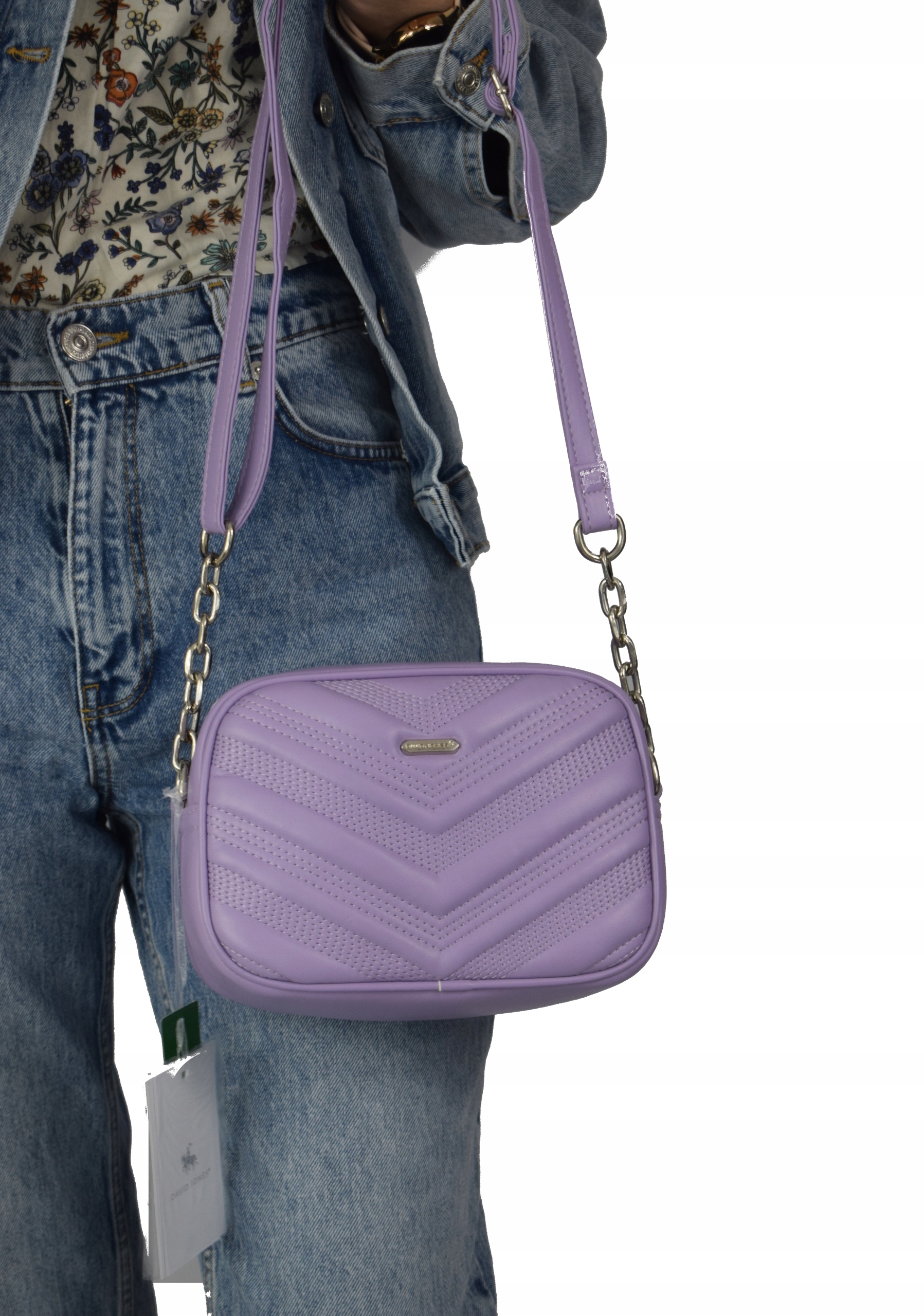 

David Jones Liliowa Fiolet Torebka Listonoszka