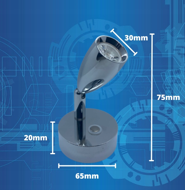 KINKIET LAMPA DO JACHTU KAMPERA LED 12/24V 2W USB Moc 2 W