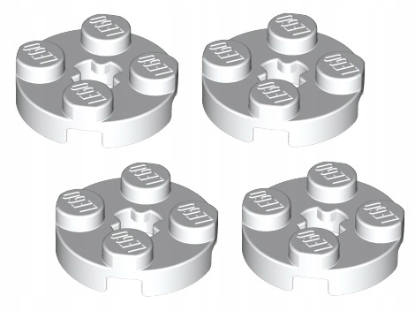 

Lego płytka okrągła 2x2 biała 4 szt. 4032 Nowa