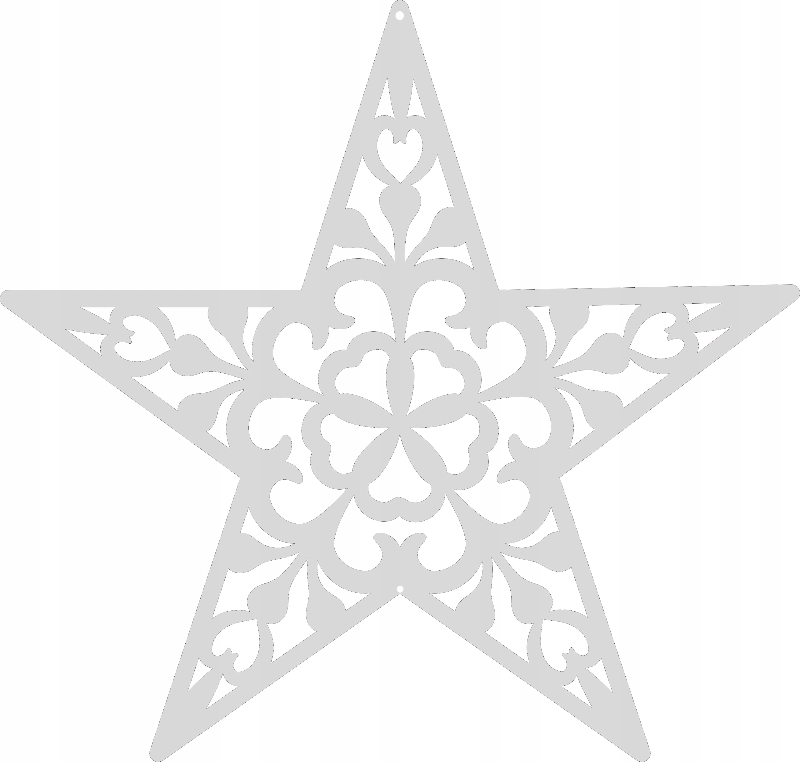 

G2 Zawieszka ozdoba ażurowa gwiazda święta Bożena