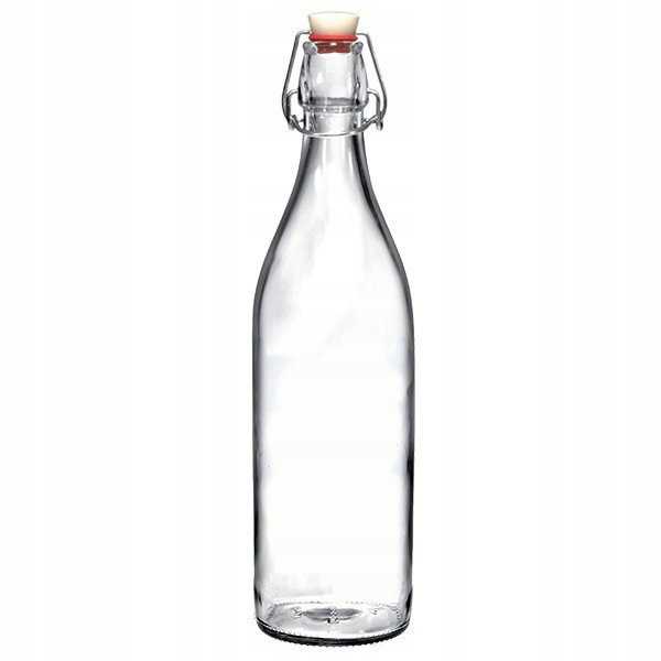 

Butelka Szklana 1000 ML okrągła 1l zapięcie oliwa