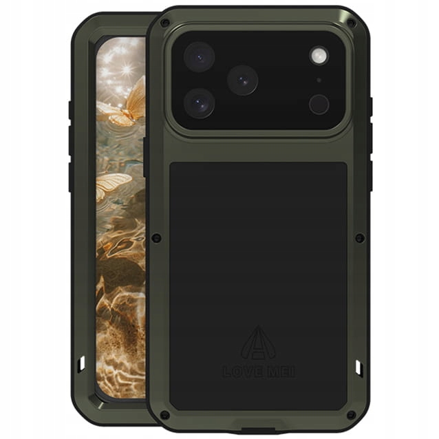Pouzdro Love Mei se sklem pro iPhone 17 Pro Max, obrněné zadní kryt kryt