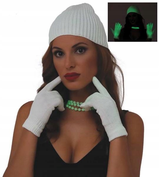 

Rękawiczki Białe Fluorescencyjne Świecące