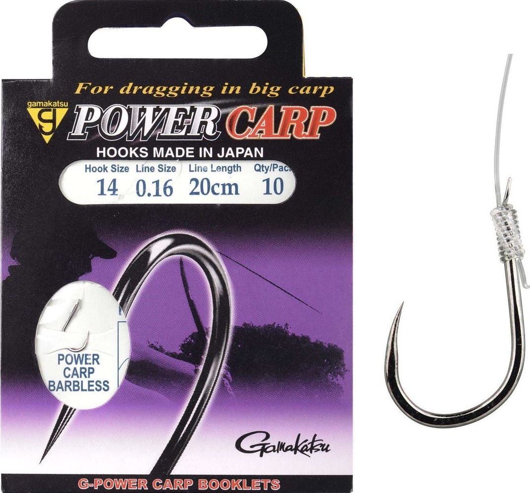 

Haczyki Wiązane Gamakatsu Carp Barbless #14 0.16mm