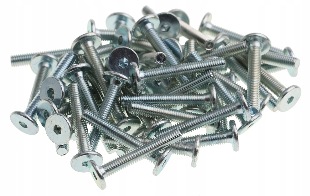 

Śruba Szwedzka Meblowa M6 x 40 mm 50 sztuk Płaska