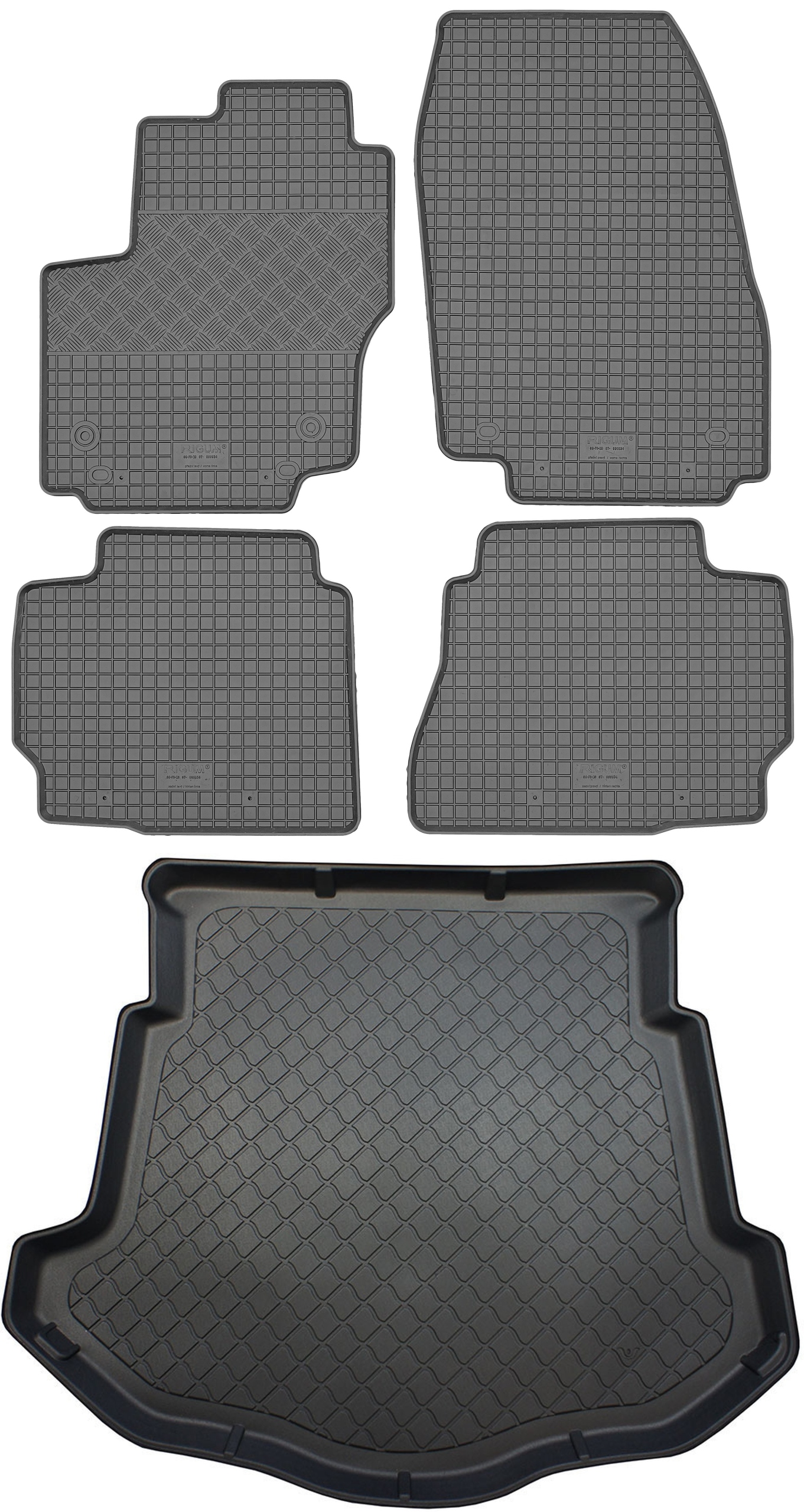 Ford Mondeo IV Hb 2007-2014 Sada Gumové rohože rohož