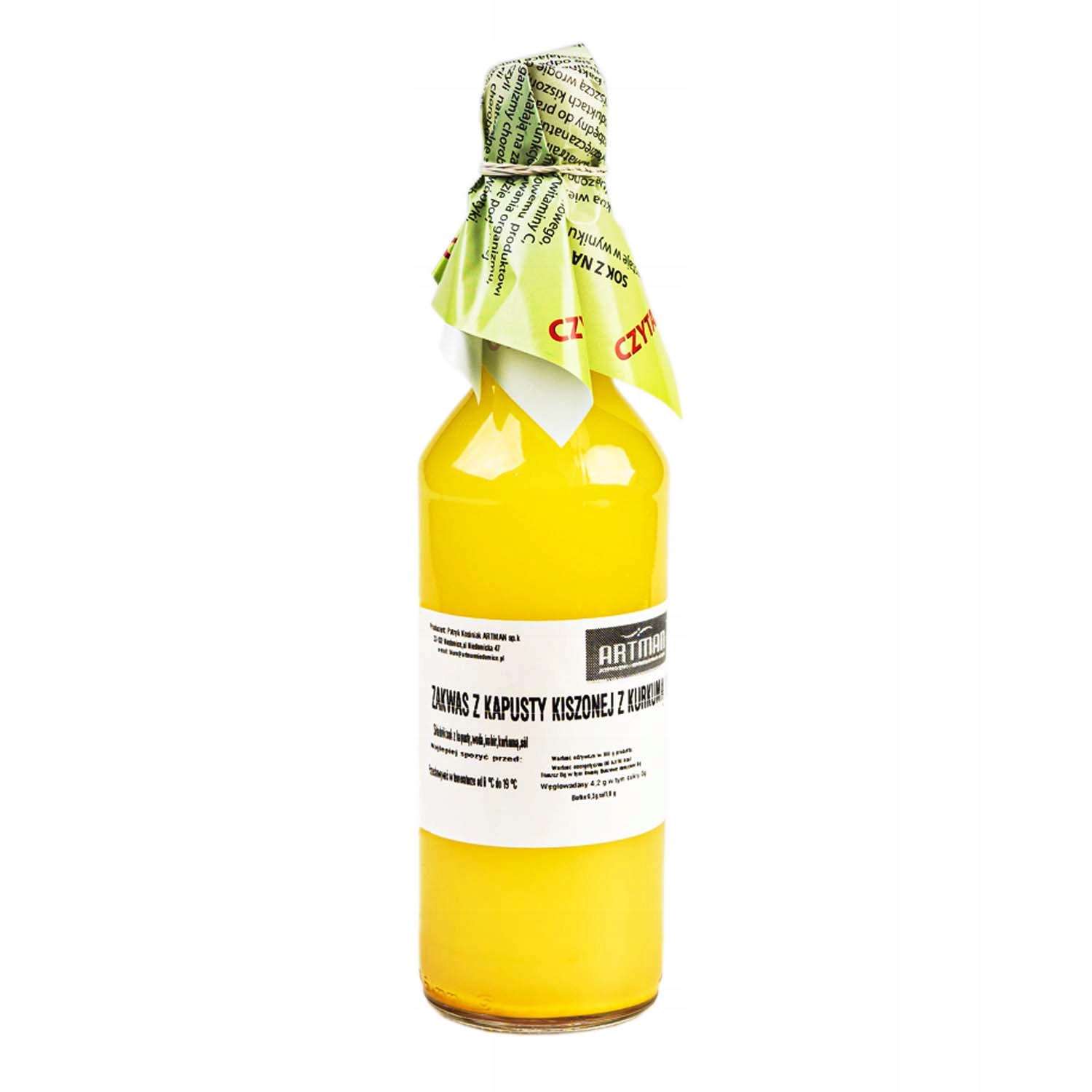 

Sok z kapusty z przyprawami 500 ml imbir kurkuma