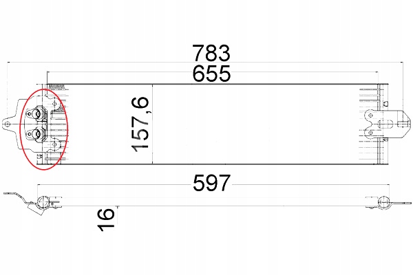 CHŁODNICA OLEJU AUDI Q7 PORSCHE CAYENNE VW TOUAREG 2.5D-6.0 Numer katalogowy części CLC 49 000P