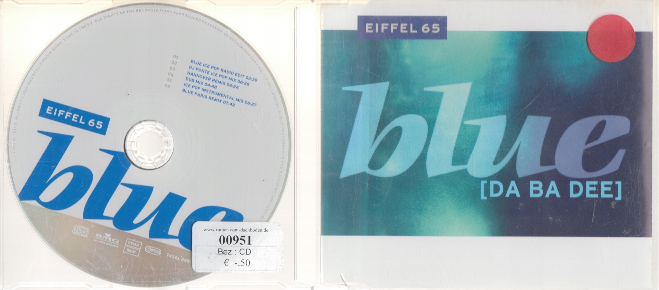 CD Eiffel 65 Blue (Da Ba Dee) 4DCP3071PROMO Polydor プロモ /00110 Blue (Da Ba Dee) Eiffel 65 CD • Cena, Opinie - Allegro