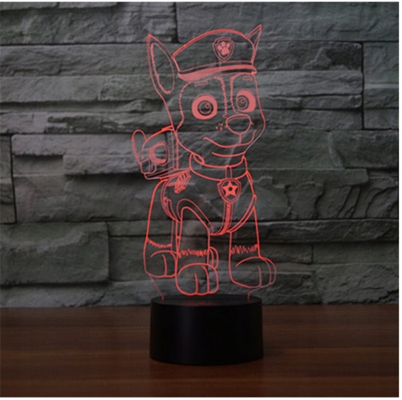 LAMPKA NOCNA 3D PSI PATROL CHASE PILOT PREZENT