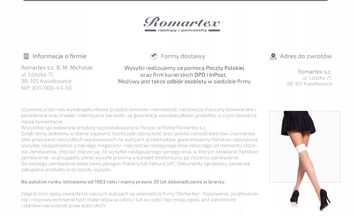 Czarny pas z czarnymi pończochami #2 Marka Inna marka