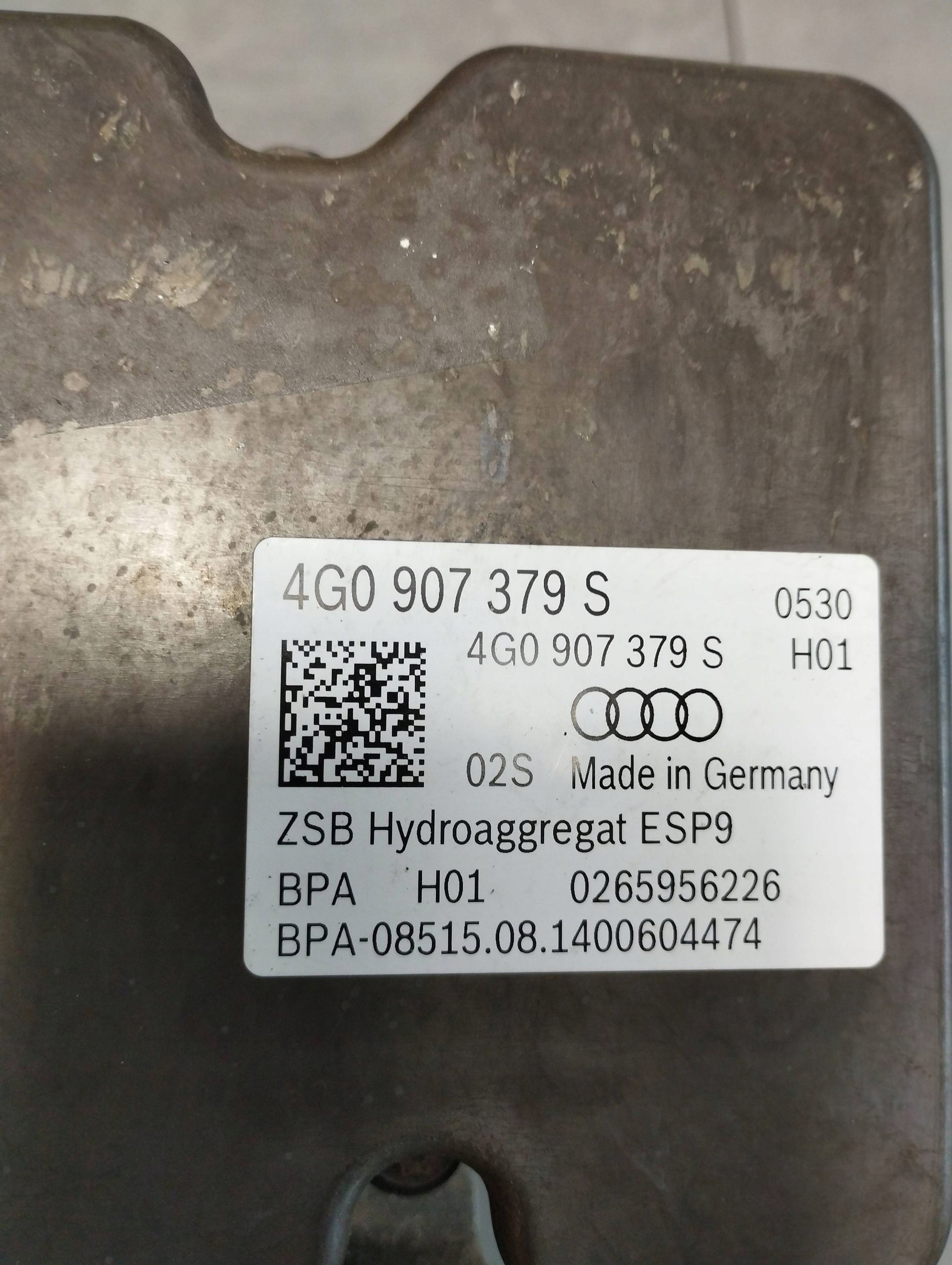 Audi A7 4G 2016 3.0 TDI pump control unit ABS 4G0907379S