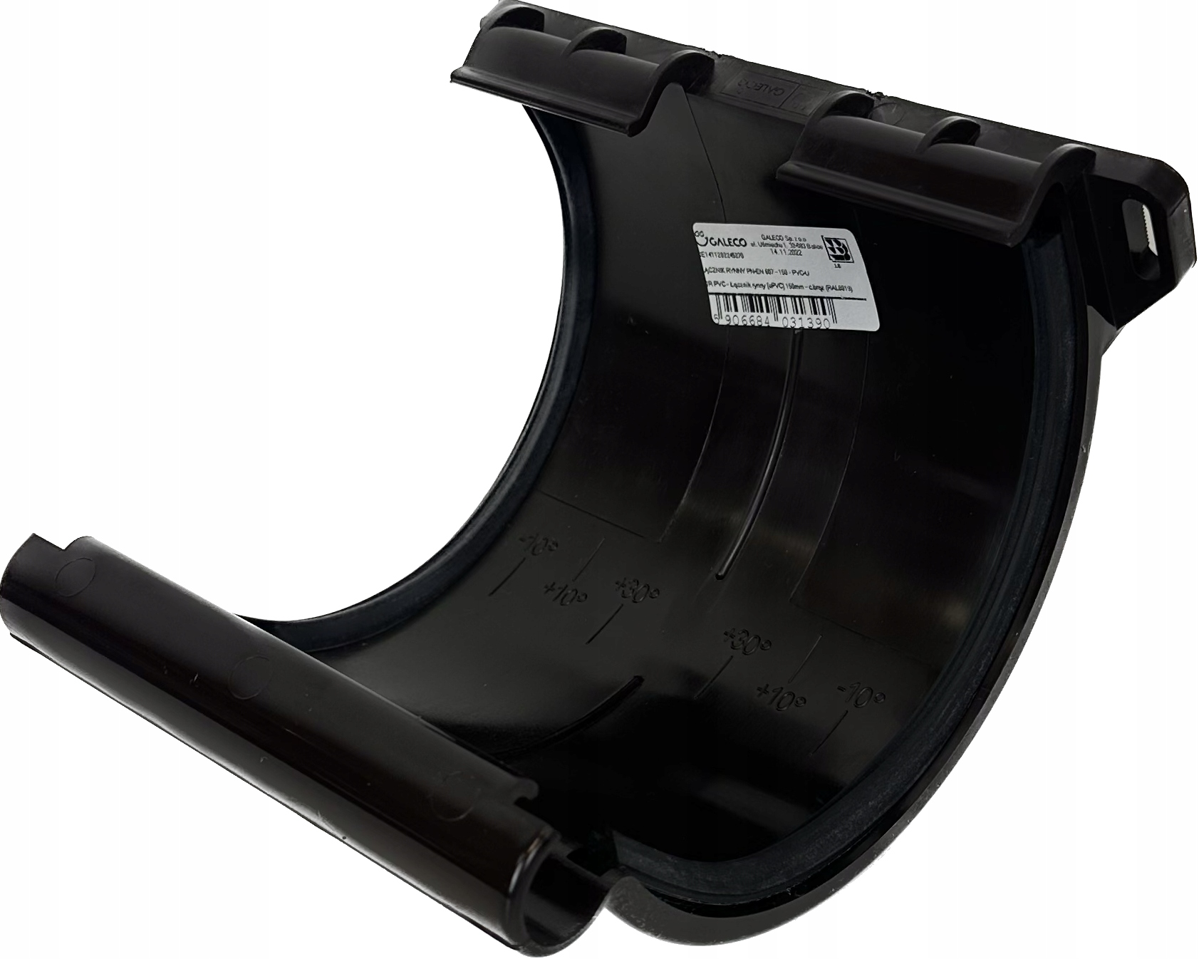 Łącznik rynny GALECO PVC brąz 150 Kolor brązowy