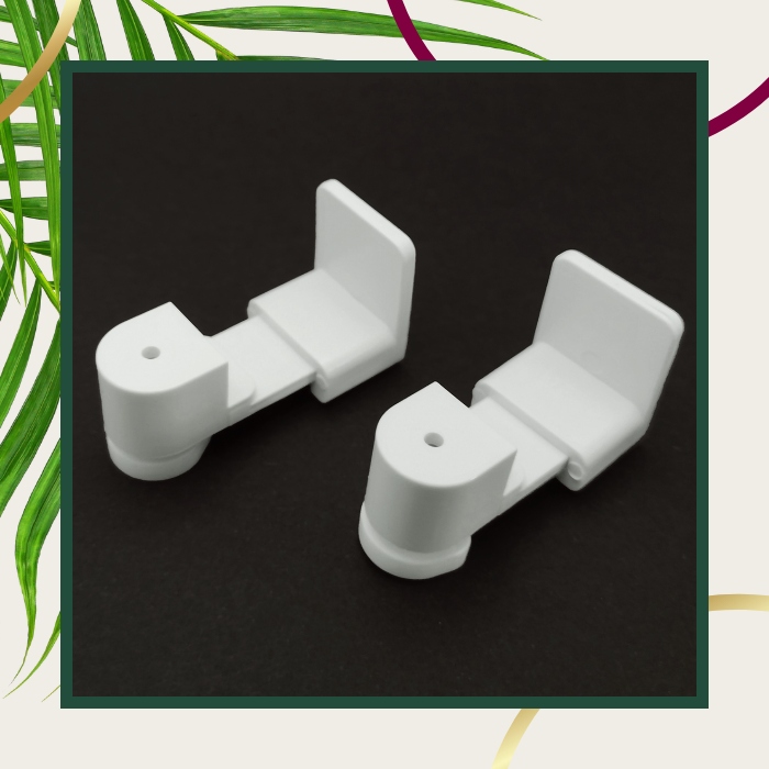 Haczyki do rolet napinacz żyłki dolny uchwyt zaczep regulowany BIAŁY 4 szt. Kolor biały