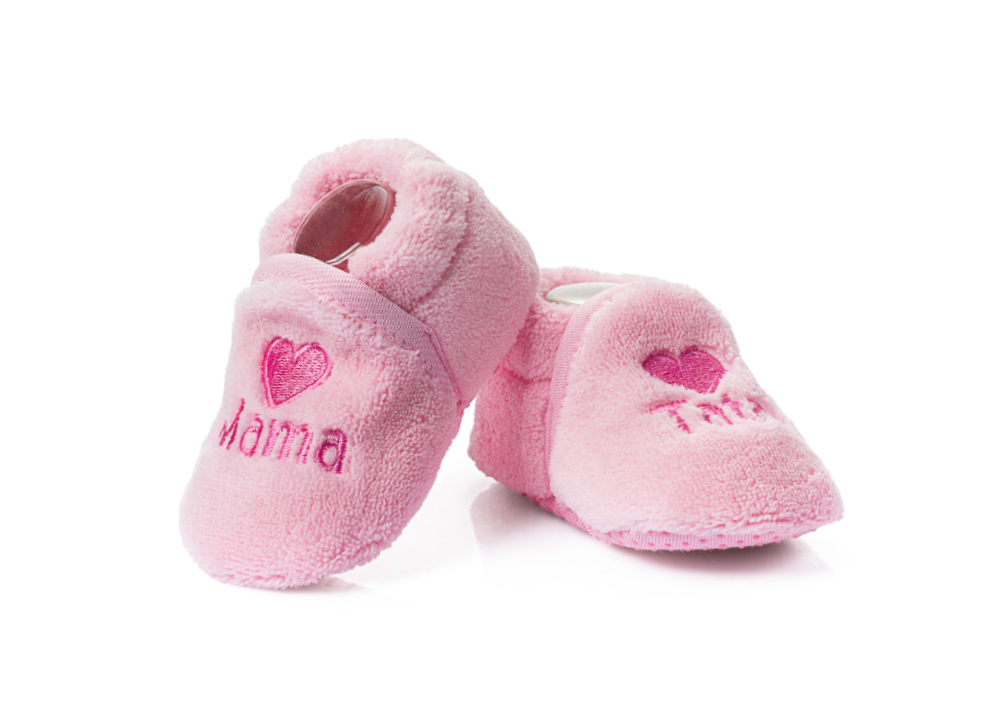 

Papcie dla niemowląt butki do wózka z napisem Mama