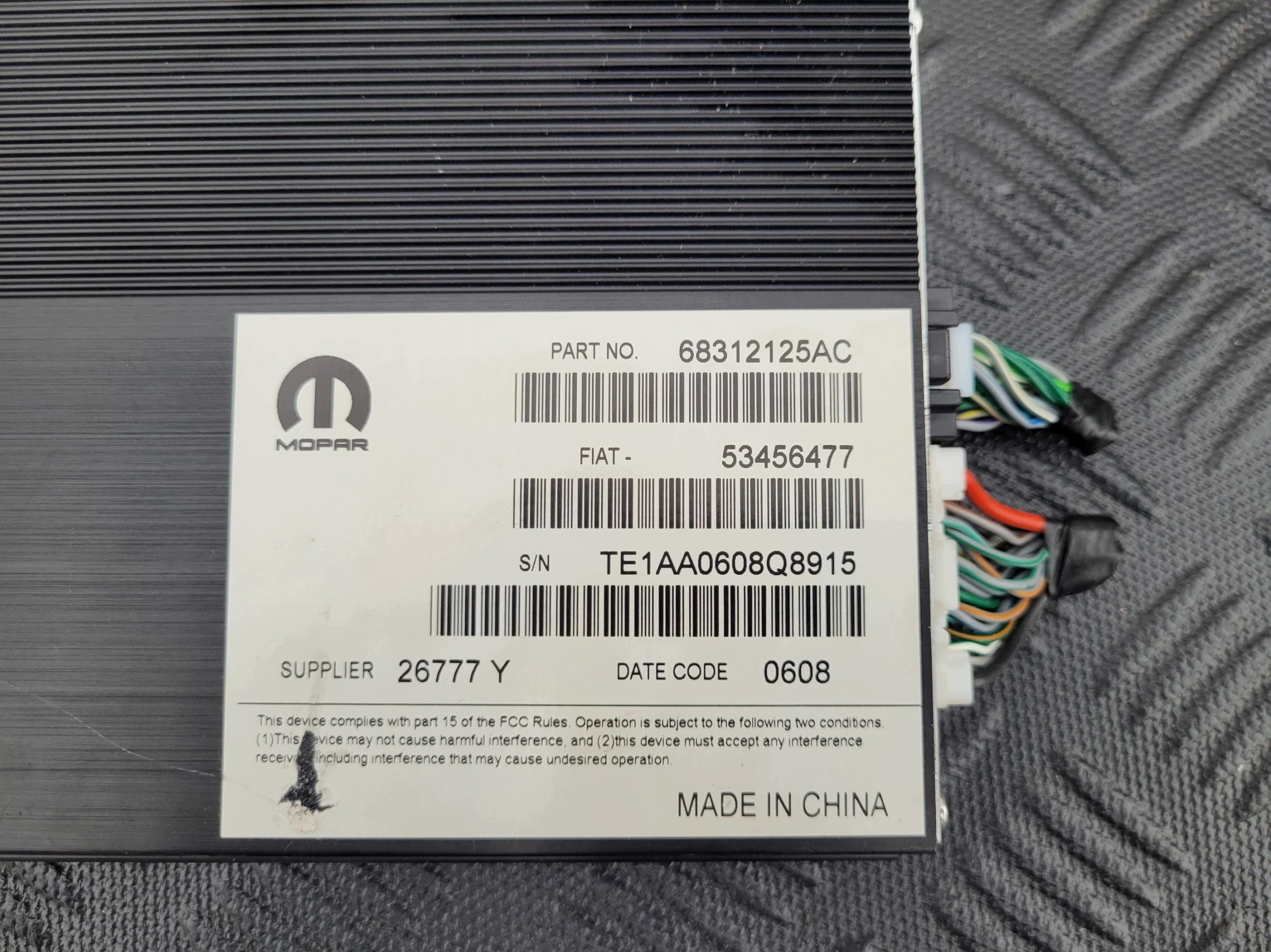 68312125AC Amplificateur AUDIO JEEP COMPASS II