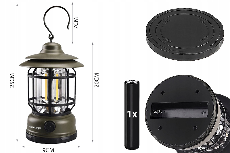 LAMPA LAMPKA LED KEMPINGOWA BIWAKOWA POD NAMIOT ŁADOWANIE USB KABEL USB-C Zasięg światła 10 m