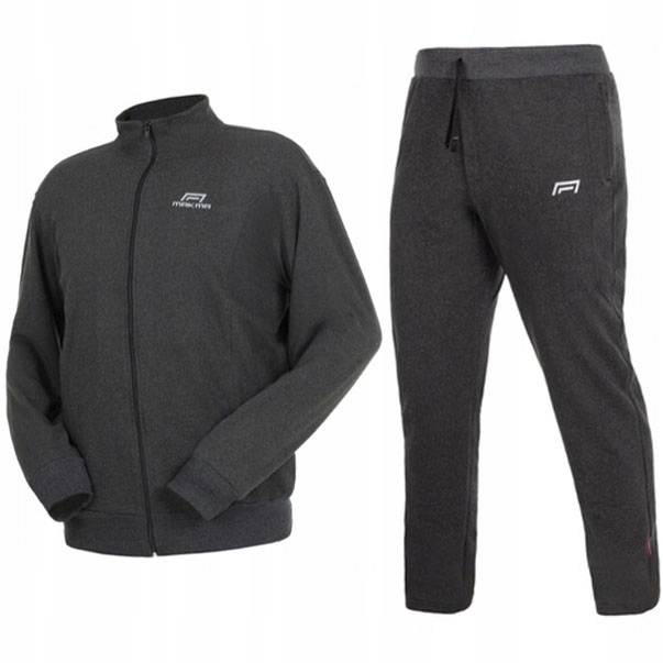 Teplákovka pánský kompletní mikina a kalhoty bavlna Pl Makma 301 303 grafitová XXL