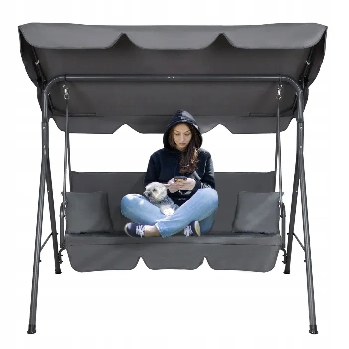 

Huśtawka Ogrodowa 3-OSOBOWA Bujana Ławka +poduszki