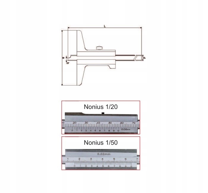 GŁĘBOKOŚCIOMIERZ MAGa 400 x 150 mm 0.05 Rodzaj analogowa