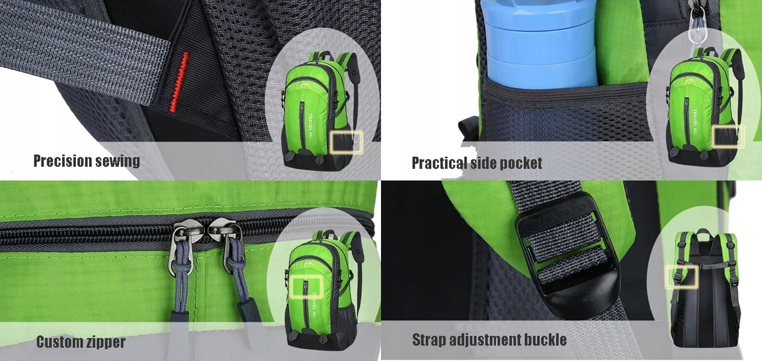 PLECAK TURYSTYCZNY POJEMNY TREKINGOWY MOCNY 40l WODOODPORNY PORT USB Płeć nie dotyczy