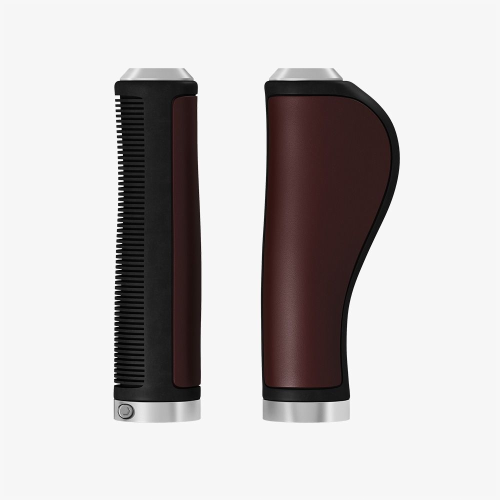 Chwyty Brooks Ergonomic Leather Grips Brown Rozmiar 100/130