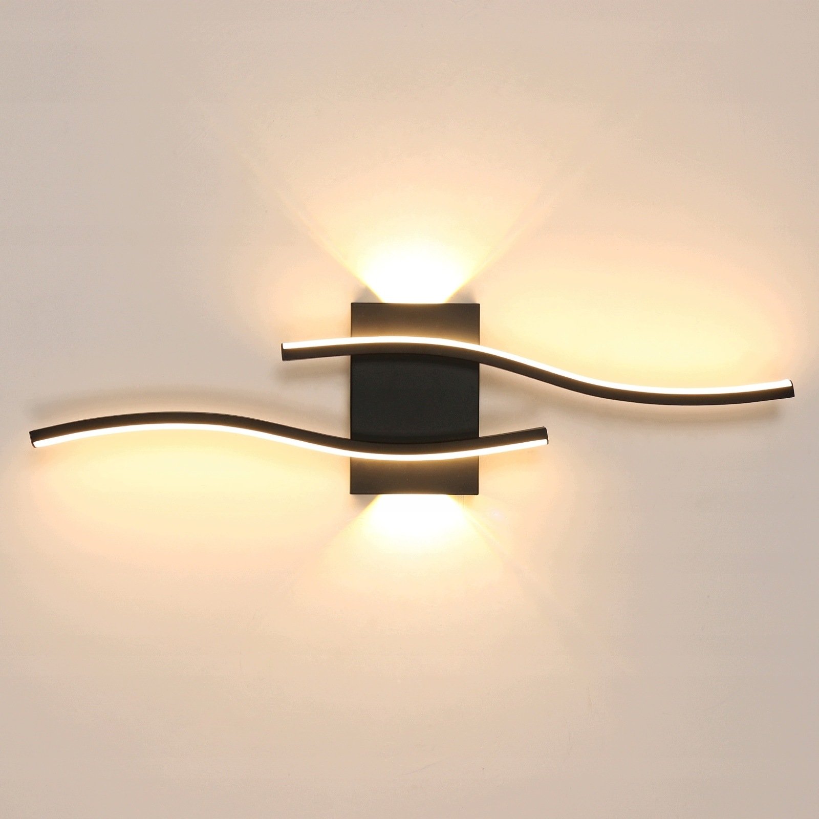 Nástěnné Led Svítidlo Lampa Černé Moderní Kreativní Do Obývacího Pokoje 3000K 20W