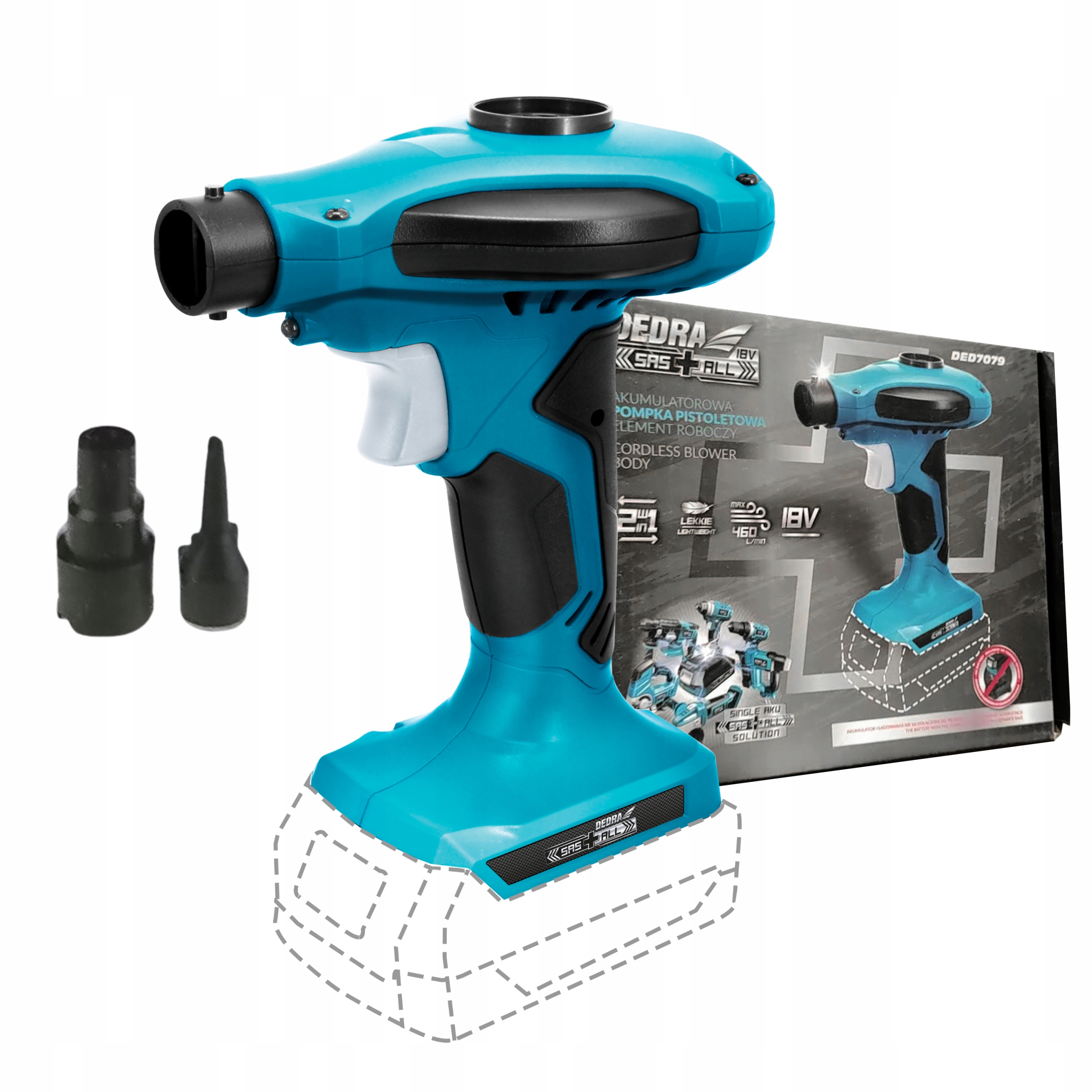 Akumulátorová Pistolová Pumpa Pro Matracový Ponton Sas+all 460L/h Dedra