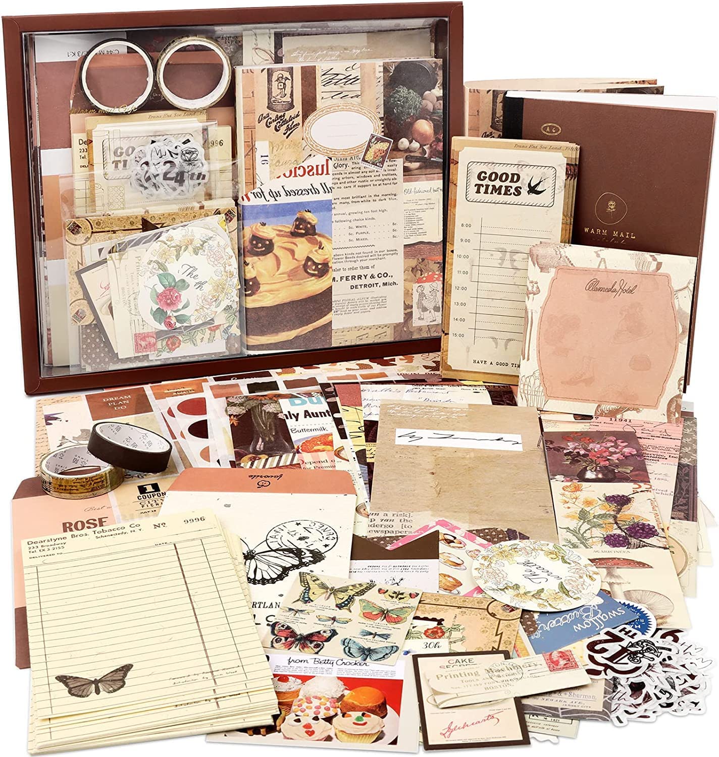 ZESTAW DO SCRAPBOOKINGU AKCESORIA NOTATNIK ZDJĘCIA NAKLEJKI DO ZDOBIENIA